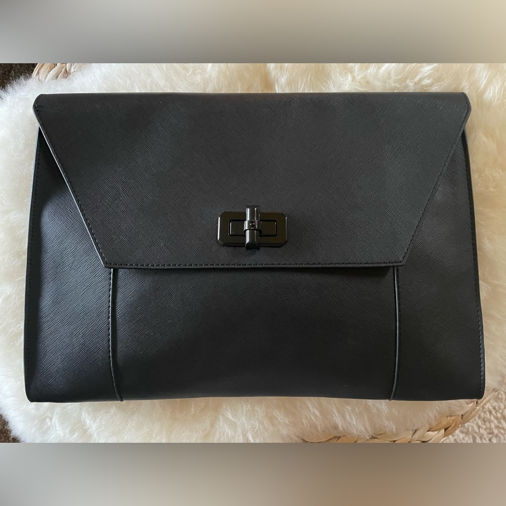 Steve Madden Black Oversized Clutch